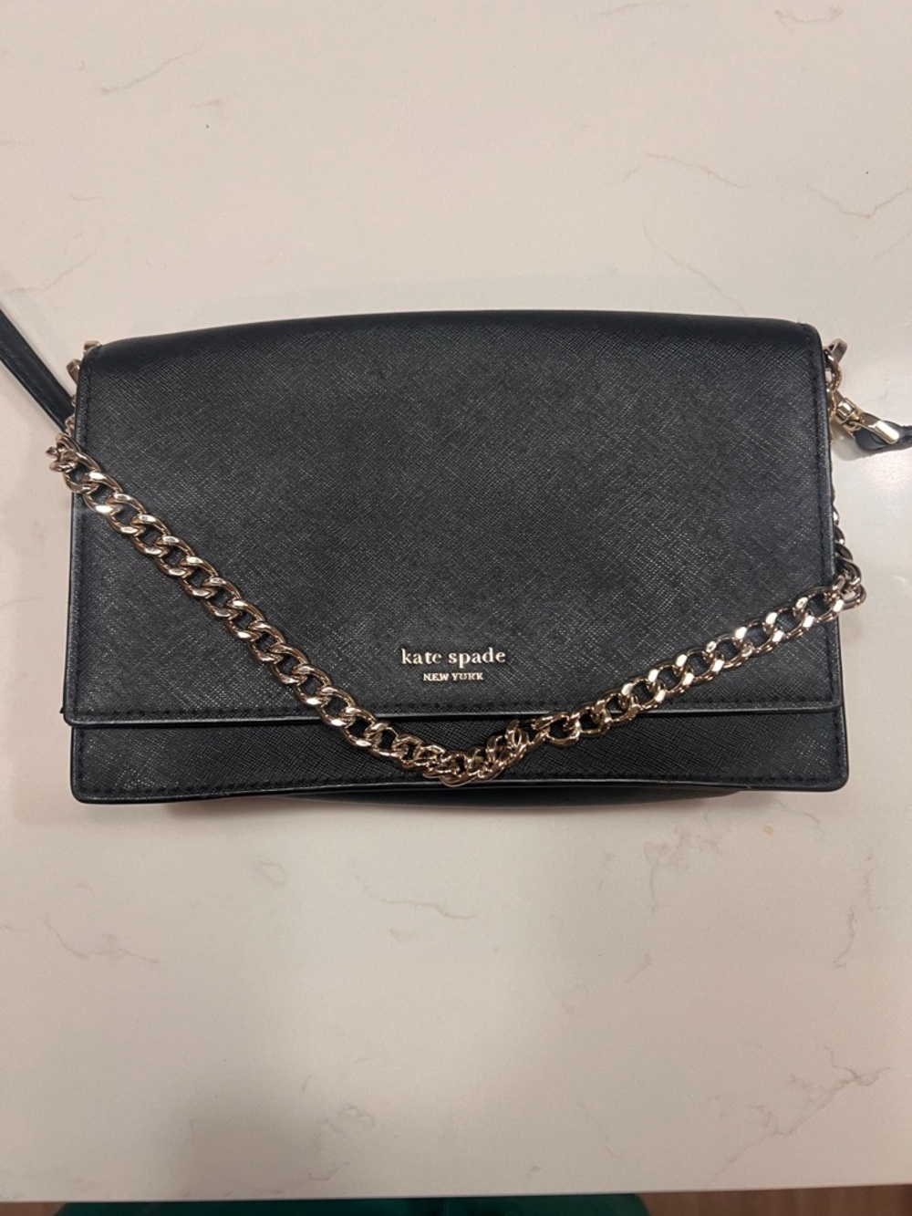 Kate Spade Black Crossbody Clutch Wallet Chain Purse